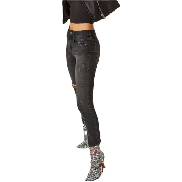 Pistola High Rise Distressed Cigarette Jeans Size 27 - Picture 3 of 8